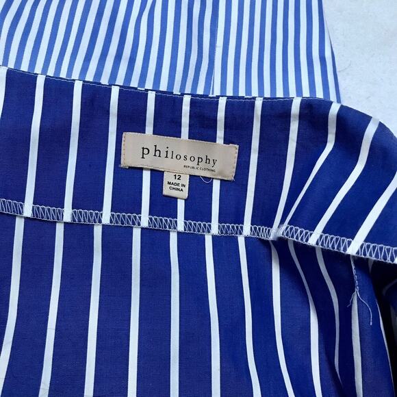 Philosophy NWOT Hi-Low Striped Skirt Women 12 - Picture 8 of 10